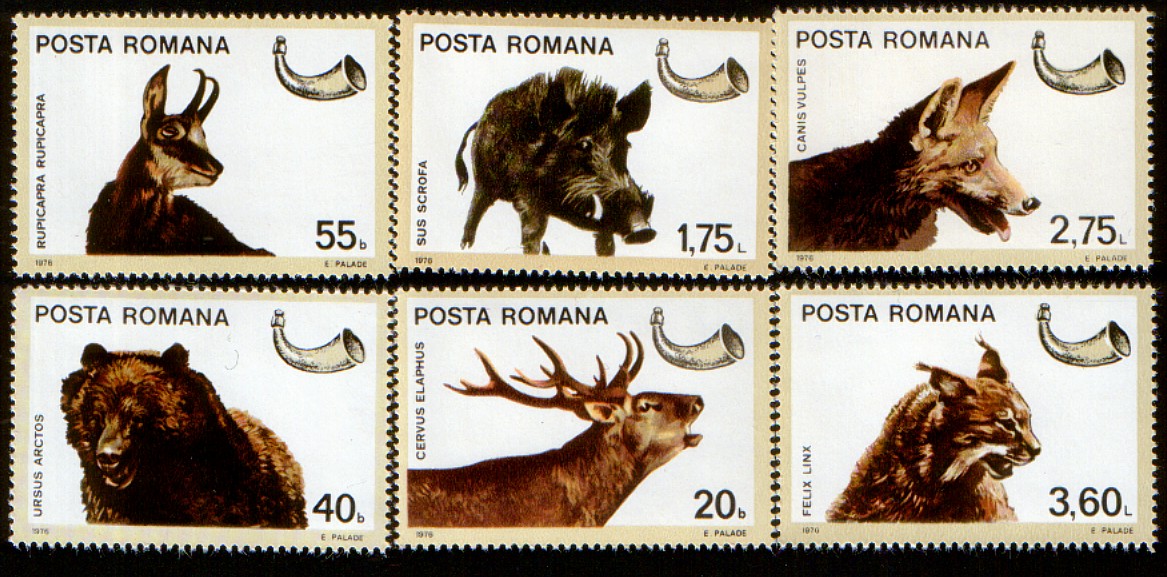 1976 - Vanatoarea, fauna, animale, serie neuzata